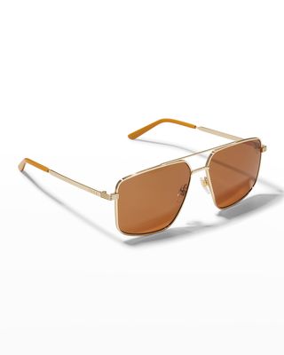 Men's Geo Double-Bridge Sunglasses
