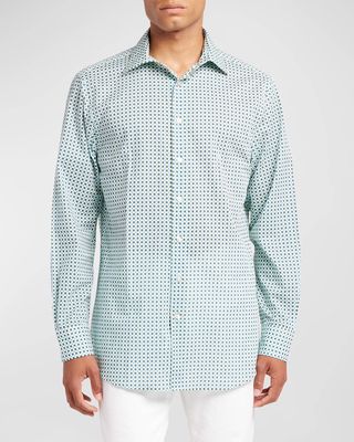 Men's Geometric Button-Down Shirt