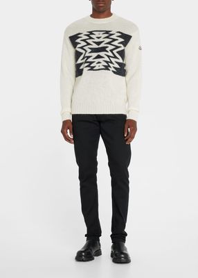 Men's Geometric Intarsia Sweater
