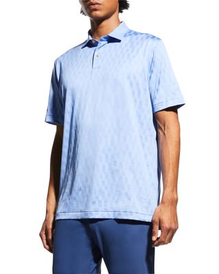 Men's Geometric Performance Polo Shirt