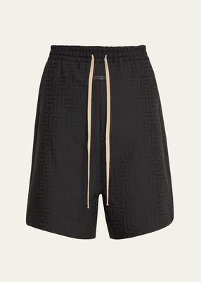 Men's Geometric Relaxed Shorts