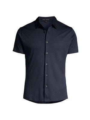 Men's Georgia Pima Cotton Button-Up - Blue Night - Size Large