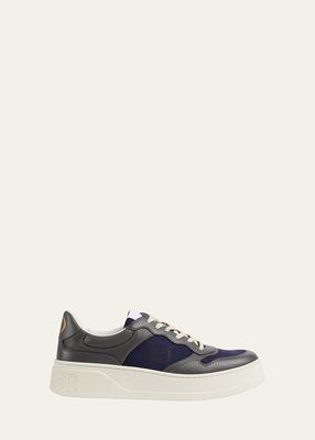 Men's GG Canvas Chunky B Low-Top Sneakers