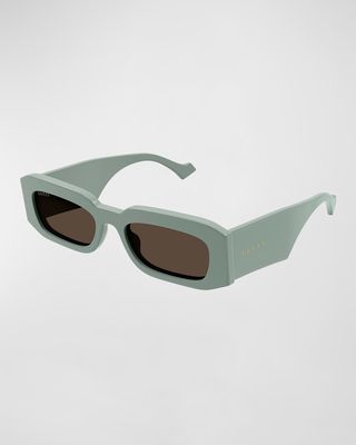 Men's GG1426Sm Acetate Rectangle Sunglasses