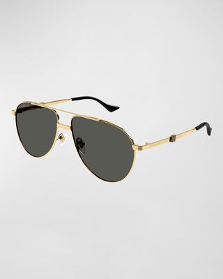 Men's GG1440Sm Metal Aviator Sunglasses