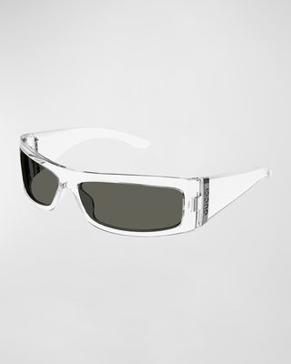 Men's GG1492Sm Plastic Rectangle Sunglasses