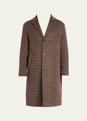 Men's Gibson Cashmere-Wool Check Peacoat
