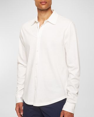 Men's Giles Pique Button-Down Shirt