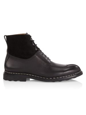 Men's Gingko Leather Split-Toe Derby-Style Boots - Noir - Size 7.5 - Noir - Size 7.5