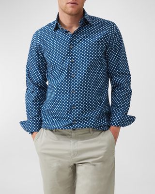 Men's Glencoe Cotton Dot-Print Sport Shirt