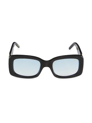 Men's Godfather 59MM Rectangular Sunglasses - Black - Black