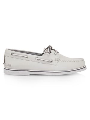 Men's Gold Cup Authentic Original Leather Boat Shoes - White - Size 7 - White - Size 7