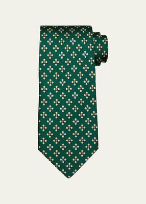 Men's Golf-Print Silk Tie