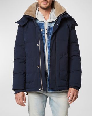 Men's Gorman Twill Puffer Jacket w/ Detachable Fur