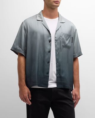 Men's Gradient Camp-Collar Shirt
