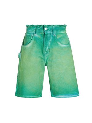 Men's Gradient Denim Shorts - Green Overdye - Size 30