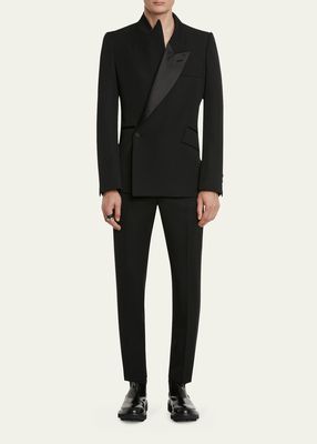 Men's Grain de Poudre Slim Tuxedo Pants