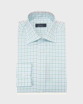 Men's Graph Check Cotton Dress Shirt
