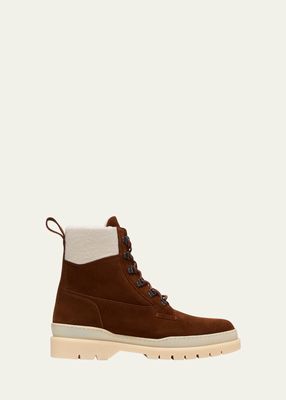 Men's Gravel Walk Suede Shearling Lace-Up Ankle Boots