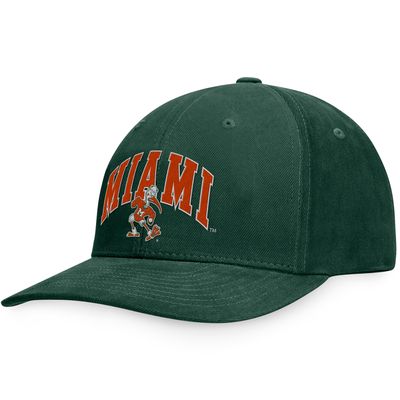 Men's Green Miami Hurricanes Hammer Adjustable Hat