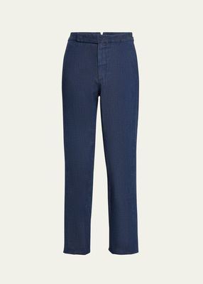 Men's Gregory Hand-Tailored Denim Suit Trousers