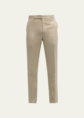 Men's Gregory Hand-Tailored Linen-Silk Trousers
