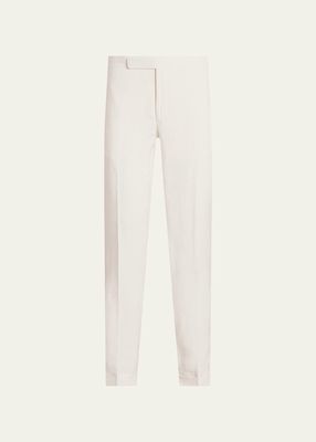 Men's Gregory Hand-Tailored Silk-Linen Trouser