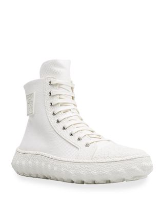 Men's Ground Canvas Textured-Sole High-Top Sneakers