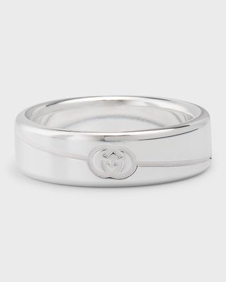 Men's Gucci Tag Ring, 6mm Silver