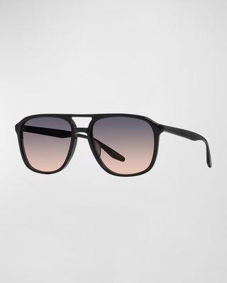 Men's Gyalis Plastic Rectangle Sunglasses