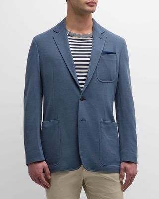 Men's Hadley Hand-Tailored Wool Pique Sport Jacket
