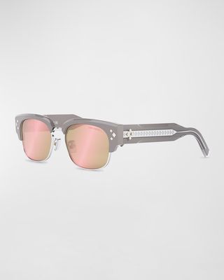 Men's Half-Rim CD-Diamond Sunglasses