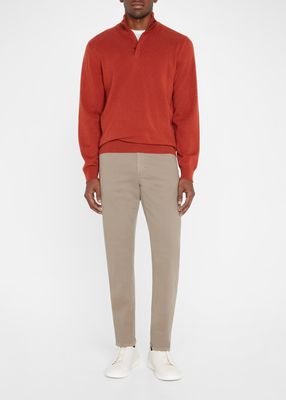 Men's Half-Zip Cashmere Sweater