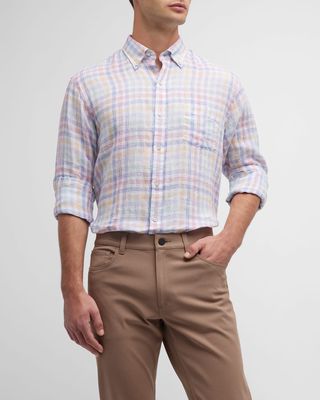 Men's Hammock Linen Check Sport Shirt