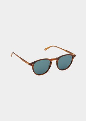 Men's Hampton Sun Keyhole-Bridge Round Sunglasses