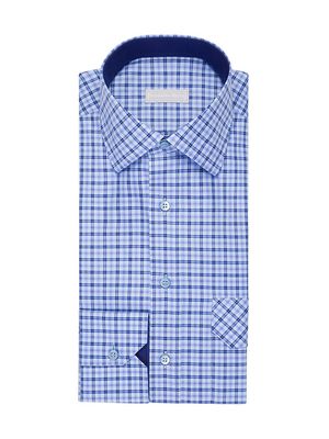 Men's Handmade Alba Shirt - Light Blue - Size 17.5