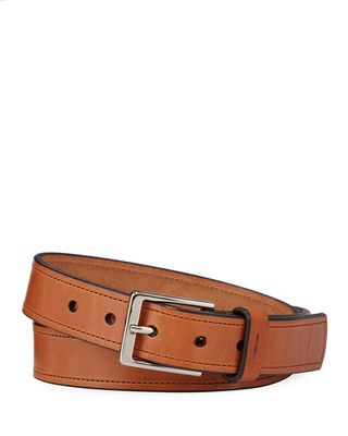 Men's Harness Single-Stitch Leather Belt