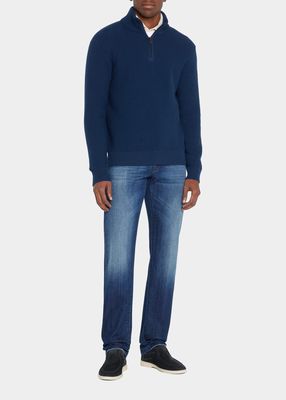 Men's Harvey Quarter-Zip Cashmere Sweater