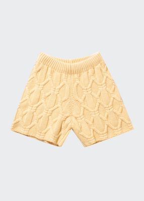 Men's Heavy Cashmere Cable-Knit Shorts