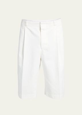 Men's Heavy Cotton Pleated Tailored Shorts