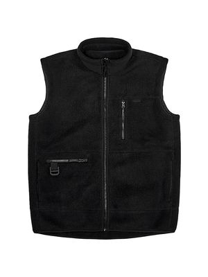 Men's Heavy Fleece Vest - Black - Size Small - Black - Size Small