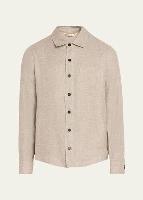 Men's Hemp and Wool Melange Overshirt