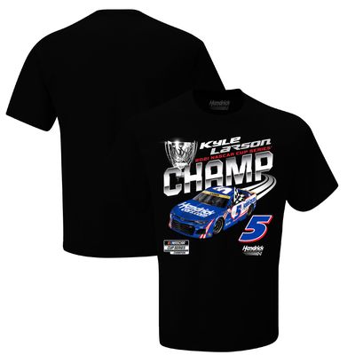 Men's Hendrick Motorsports Team Collection Black Kyle Larson 2021 NASCAR Cup Series Champion HendrickCars.com Official Champ T-Shirt