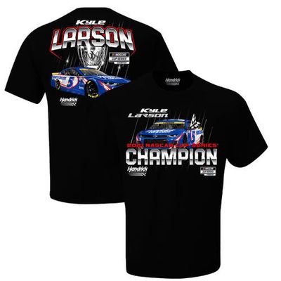 Men's Hendrick Motorsports Team Collection Black Kyle Larson 2021 NASCAR Cup Series Champion HendrickCars. com Victory T-Shirt