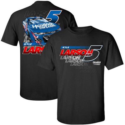 Men's Hendrick Motorsports Team Collection Black Kyle Larson Hendrickcars. com Car 2 -Spot T-Shirt