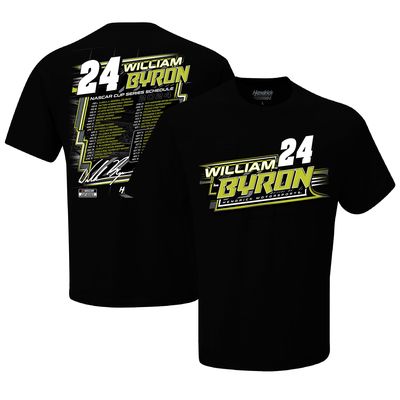 Men's Hendrick Motorsports Team Collection Black William Byron 2024 Schedule T-Shirt