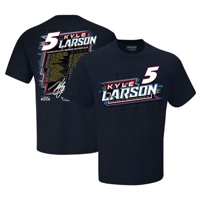 Men's Hendrick Motorsports Team Collection Navy Kyle Larson 2024 Schedule T-Shirt