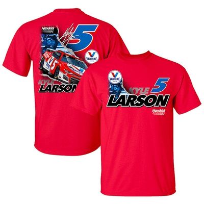 Men's Hendrick Motorsports Team Collection Red Kyle Larson Valvoline Car 2 Spot T-Shirt