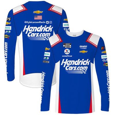 Men's Hendrick Motorsports Team Collection Royal Kyle Larson HendrickCars. com Sublimated Uniform Long Sleeve T-Shirt