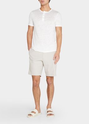 Men's Henley Linen T-Shirt